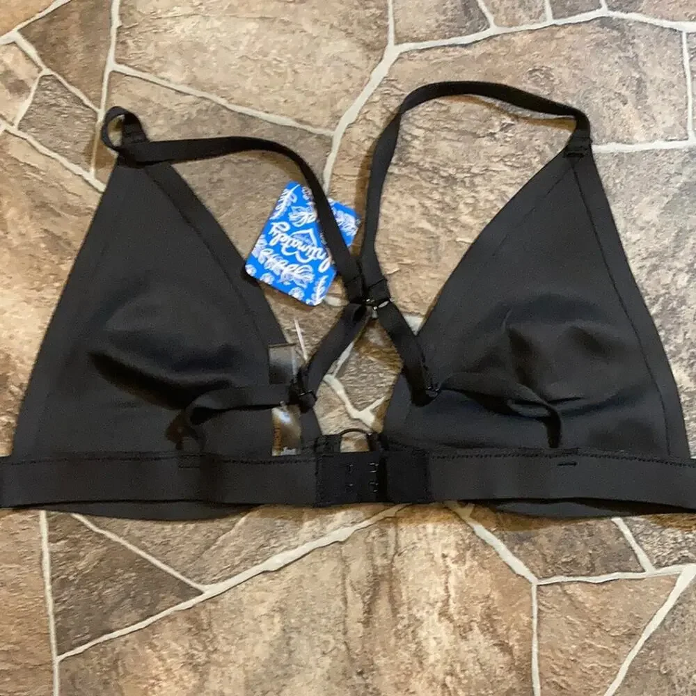 NWT Free People Oh Scuba Bralette In Black Sz M